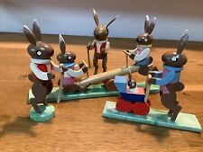 5 alte Hasen Osterhasen 11cm