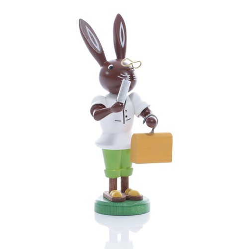 Osterfigur hase doktor mit - doktor,