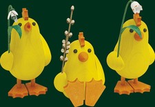 Kükengruppe + Blumen 3 Teilig