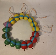 17 Ostereier Holz Erzgebirge