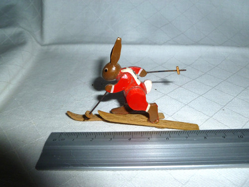 Hase osterhase als skifahrer - hase,