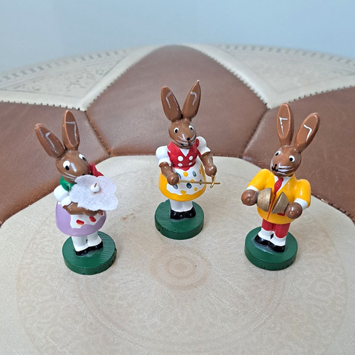 3er set osterhasen figuren - osterhasen, aus
