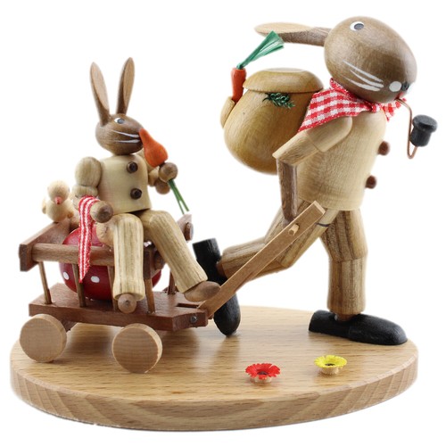 Osterhase mit handwagen - mit,