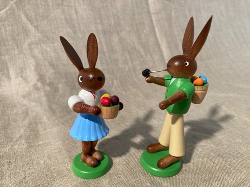 Hasenpaar kuhnert pfeife korb - kuhnert,