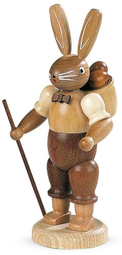 Osterfigur hasenmann natur - osterfigur,