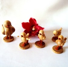 alte Küken Holz Figur